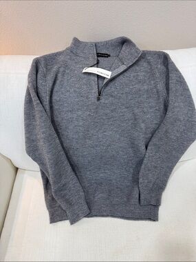 Voroam Men’s Gray Half-Zip Knit Sweater